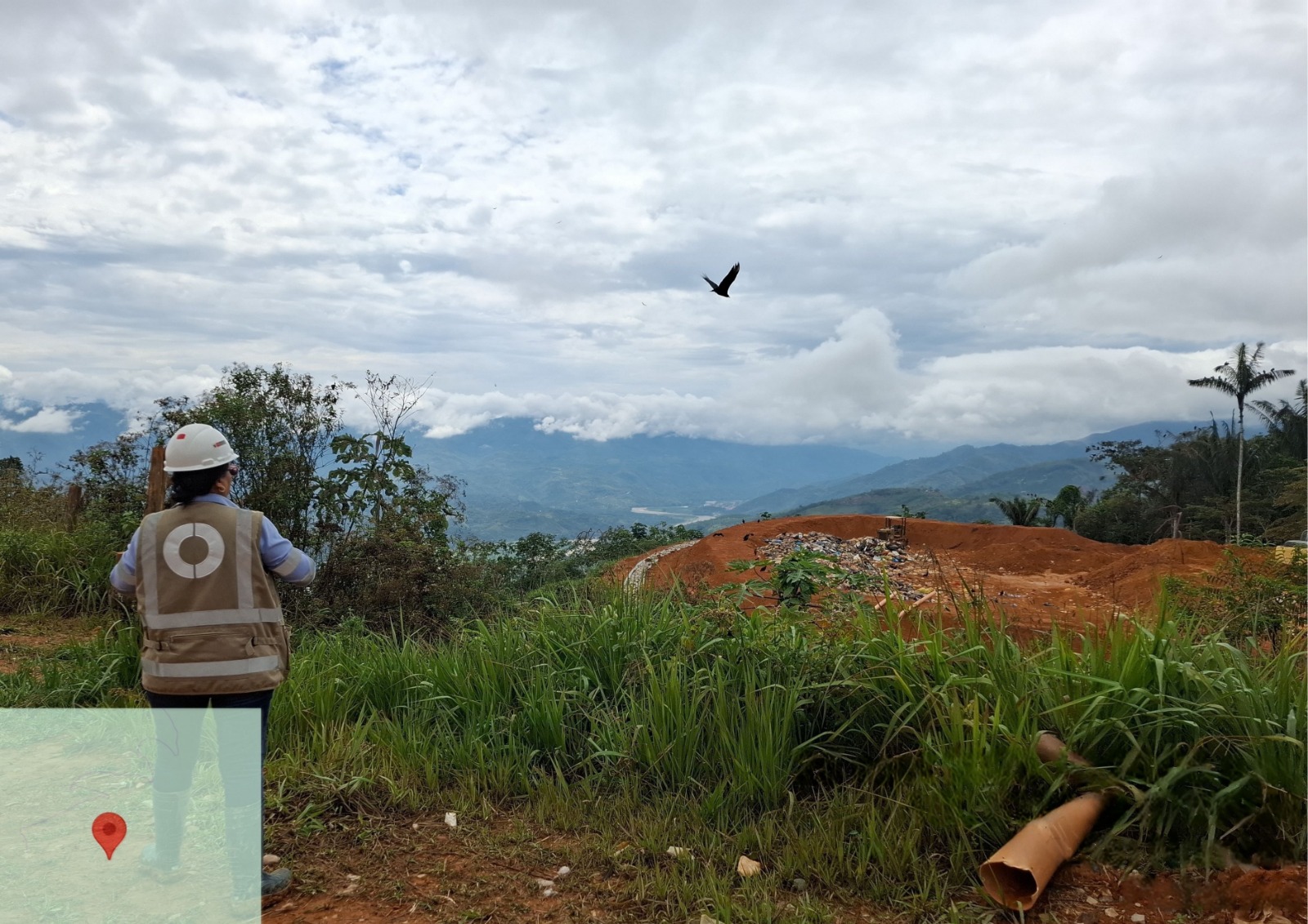 OEFA impulsa mejoras en el control de residuos sólidos del Botadero Alto Kimiriki, en Pichanaqui.