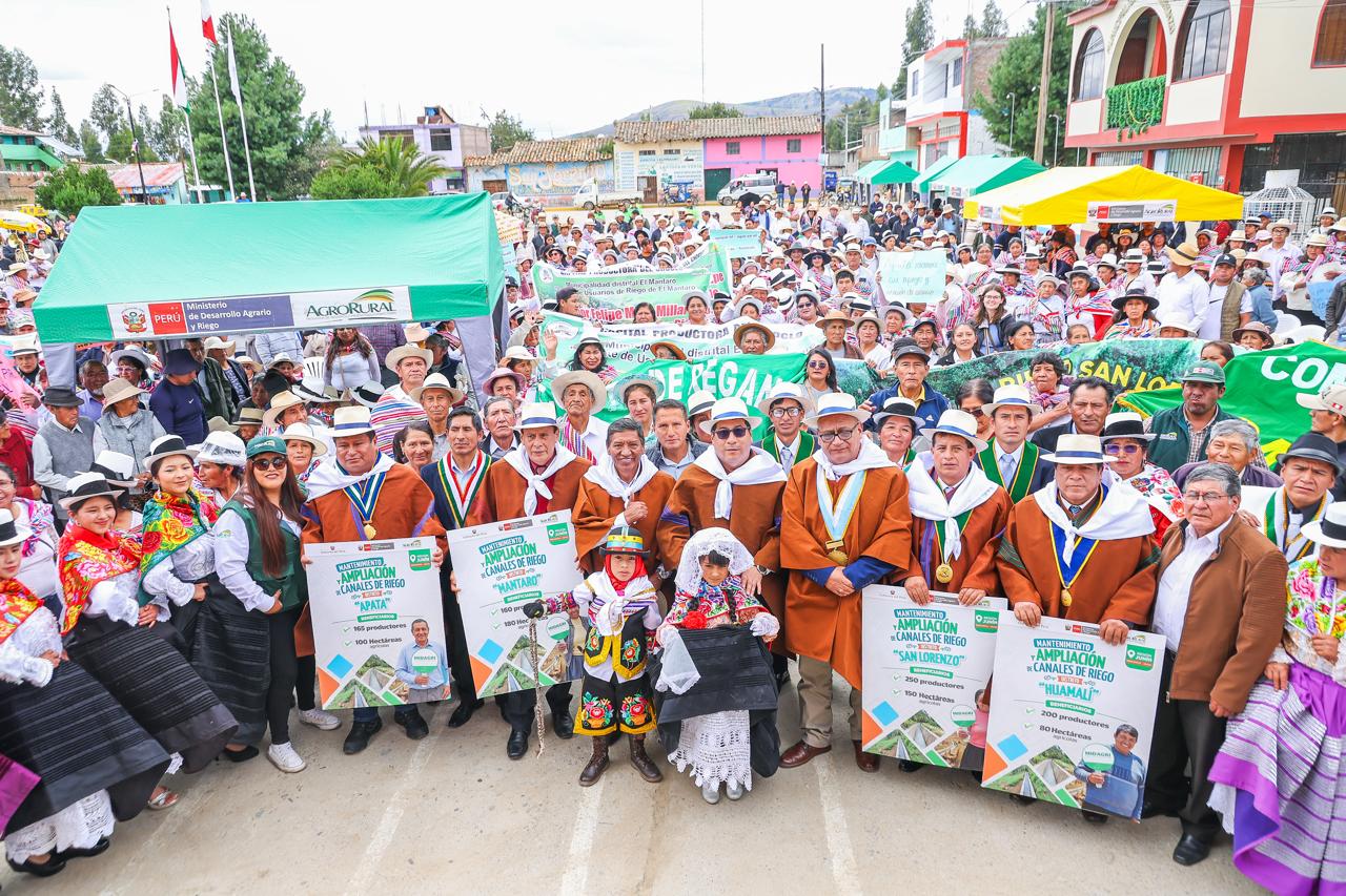 Gobierno destina más de 35 millones de soles para mejorar acceso y uso del agua en Junín en beneficio de la agricultura familiar