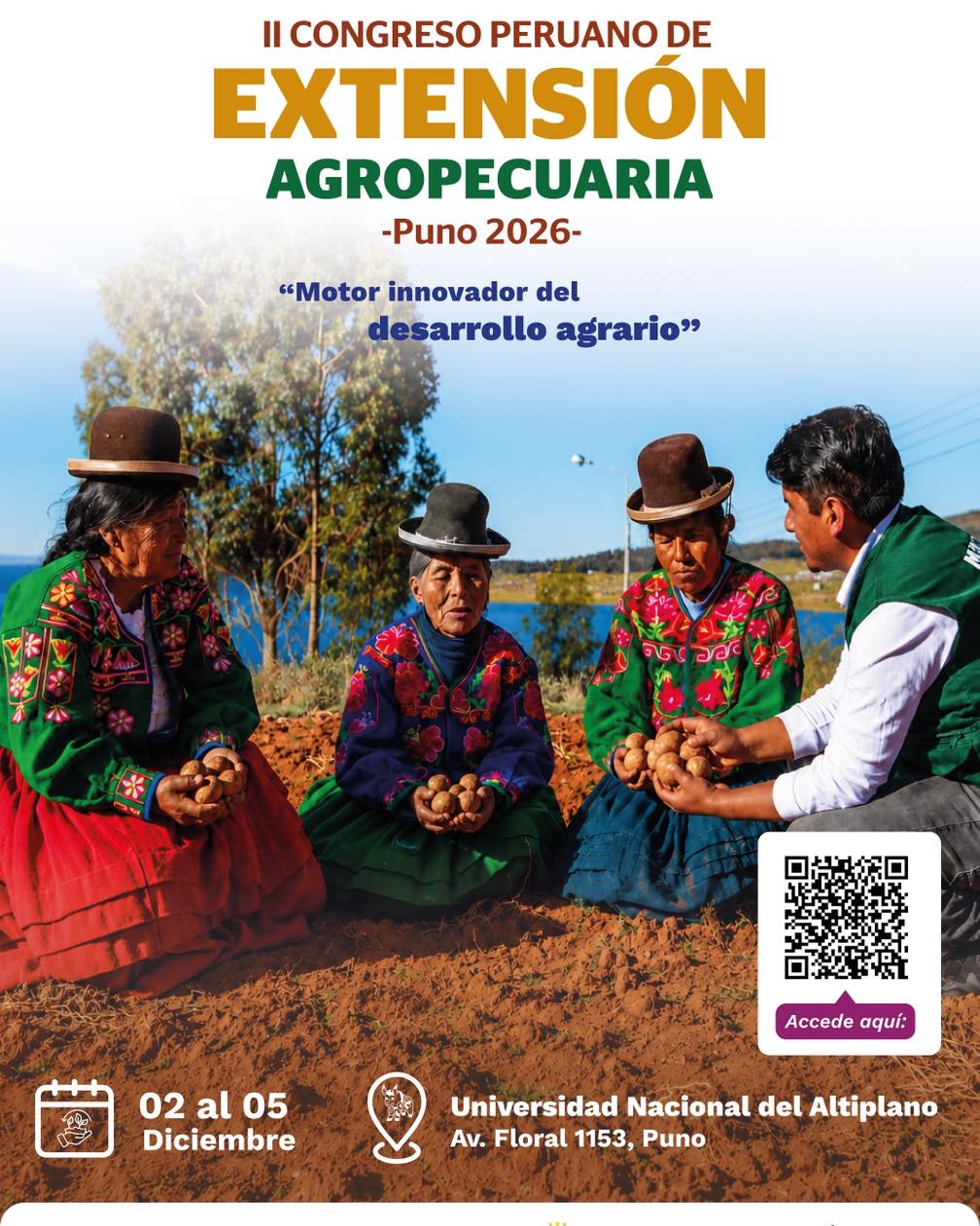 Puno será sede del II Congreso Peruano de Extensión Agropecuaria 2026