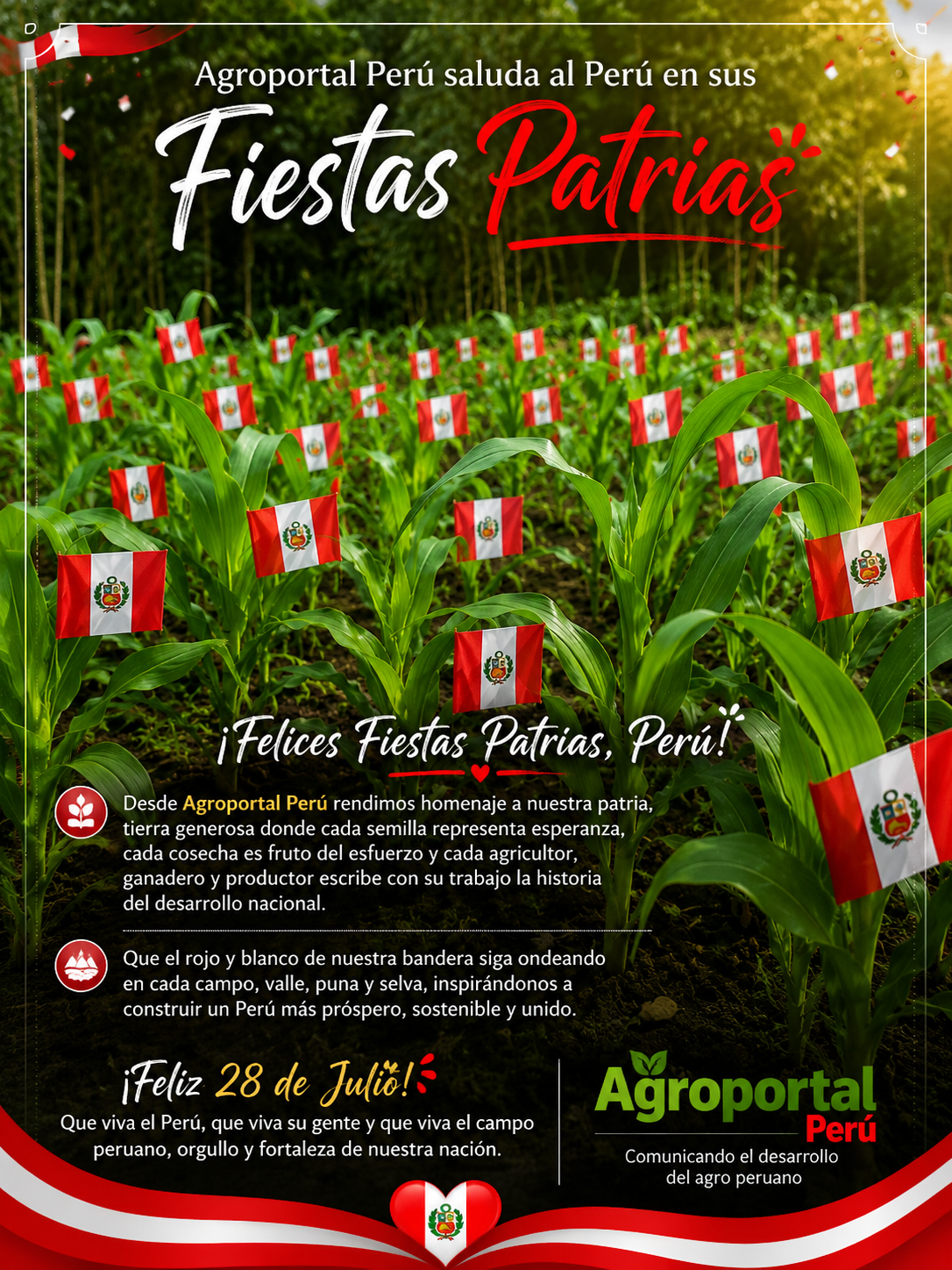 🇵🇪 Agroportal Perú saluda al Perú en sus Fiestas Patrias 🇵🇪