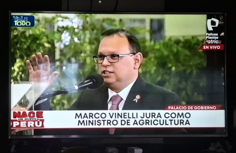 Economista Marco Vinelli Ruiz es el nuevo  ministro de Desarrollo Agrario y Riego