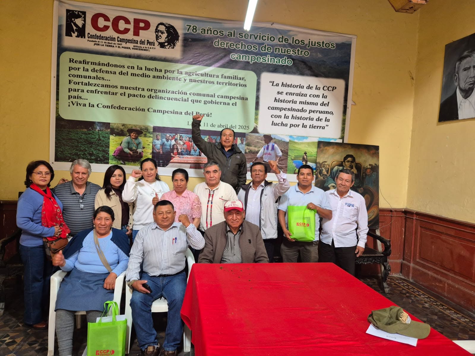 Confederación Campesina del Perú (CCP) sostuvo reunión con miras  a fortalecer su gremio   celebrar sus 80 años como organización más antigua