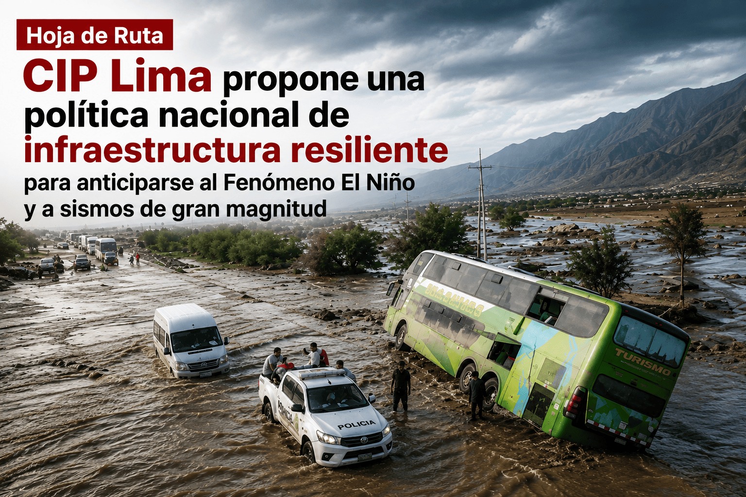 Hoja de Ruta: CIP Lima propone una política nacional de infraestructura resiliente para anticiparse al Fenómeno El Niño y a sismos de gran magnitud