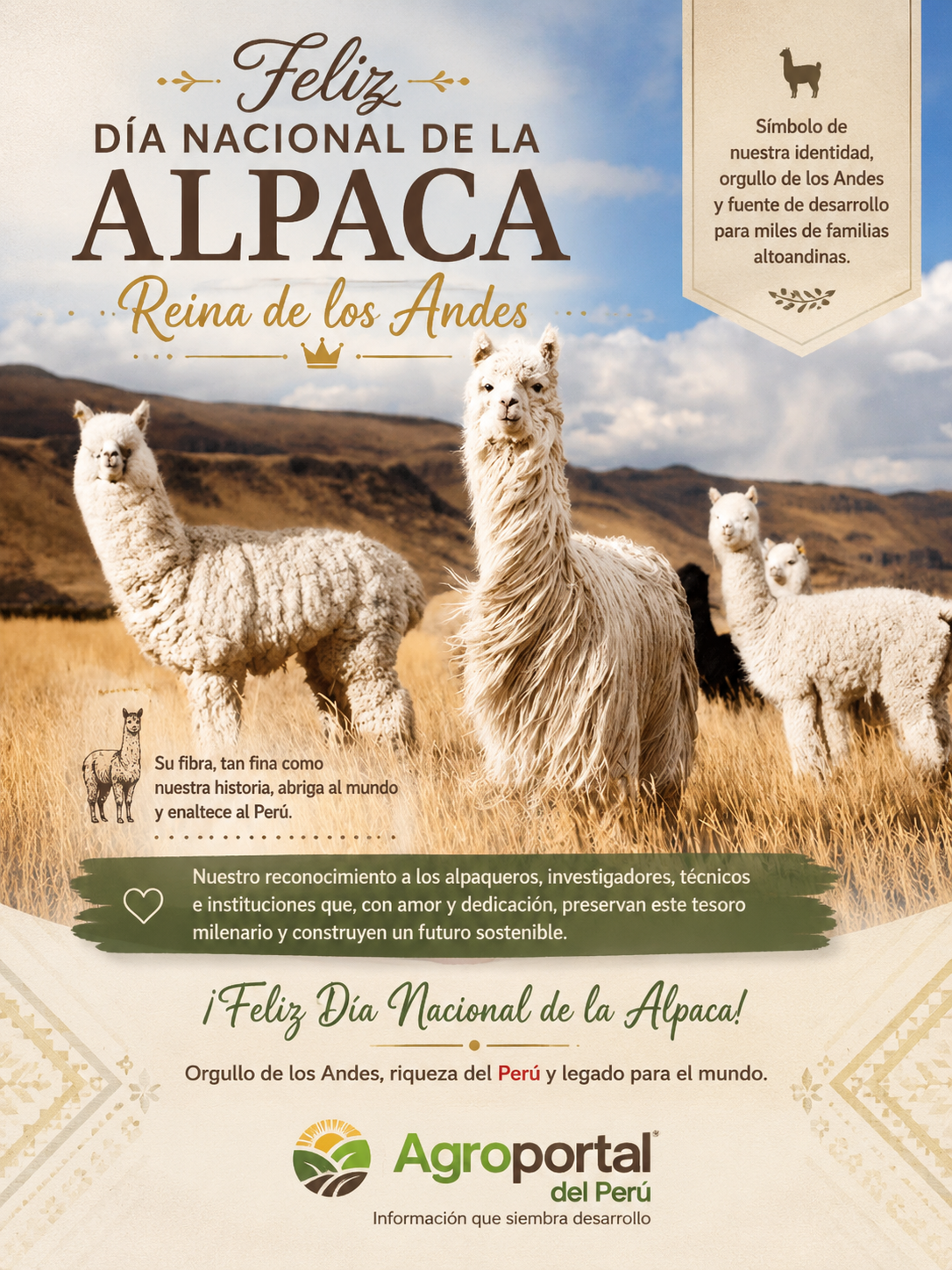 ¡FelizDía Nacional de la Alpaca!