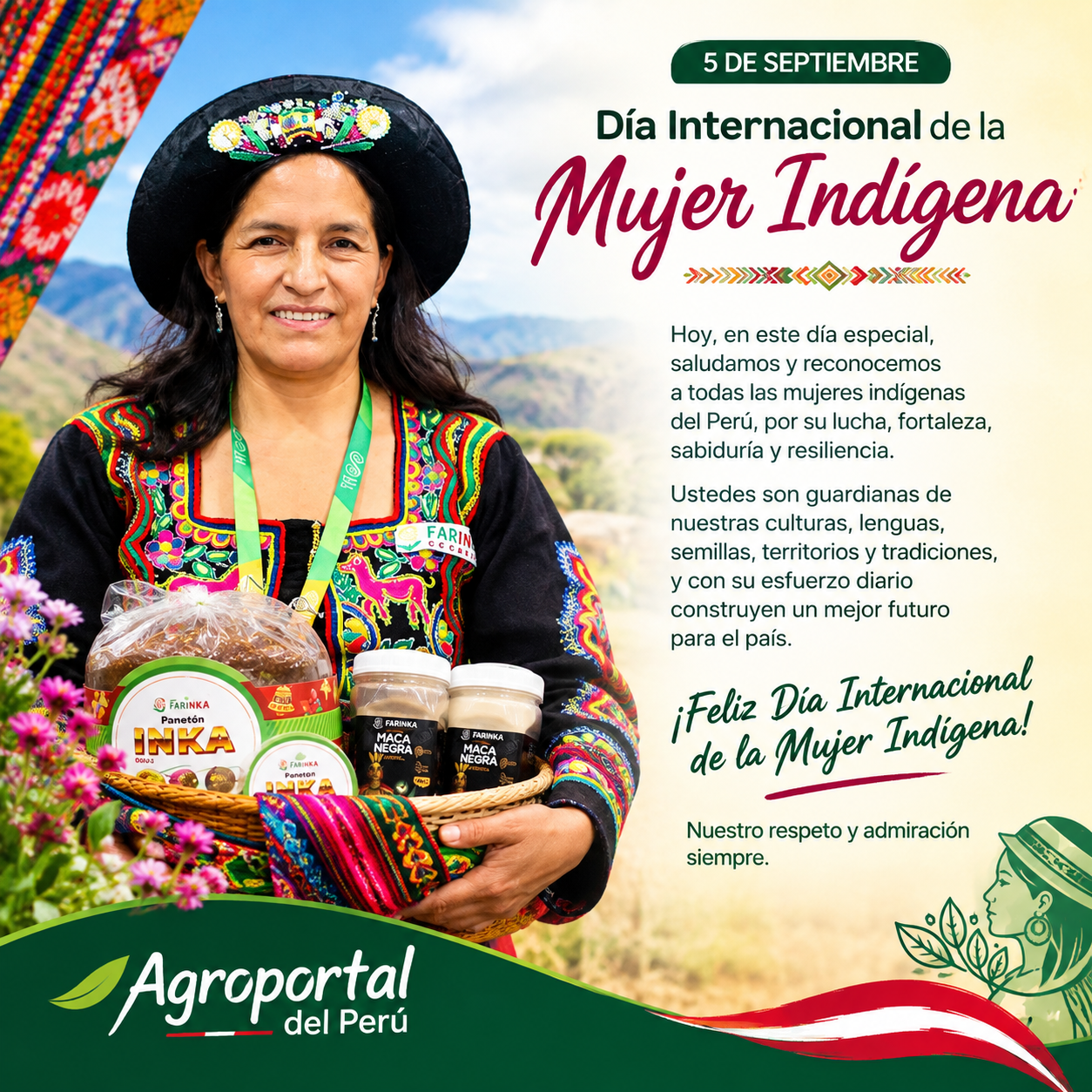 🌿 SALUDO A LA MUJER INDÍGENA DEL PERÚ