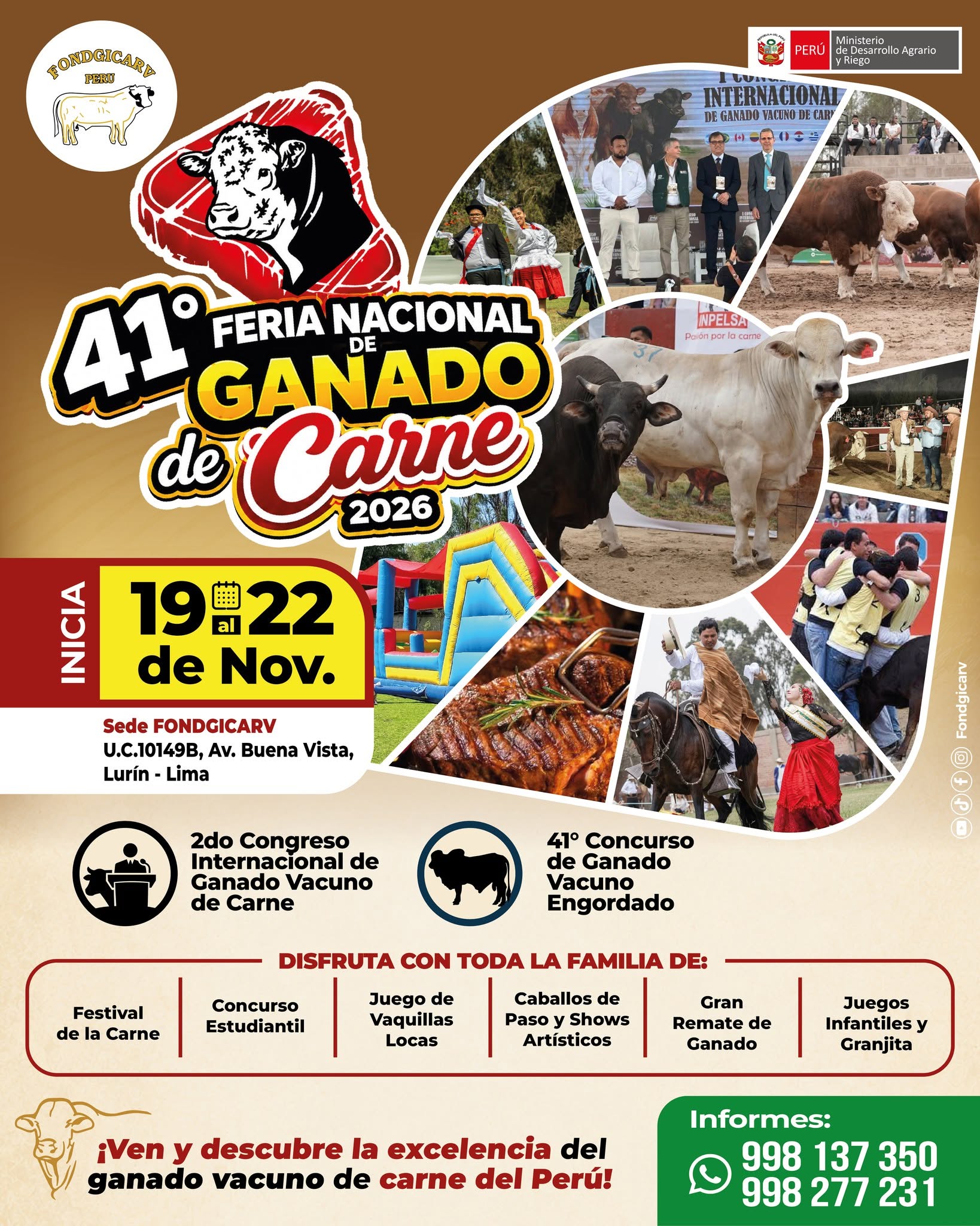 Lurín será el punto de encuentro de la ganadería de carne peruana